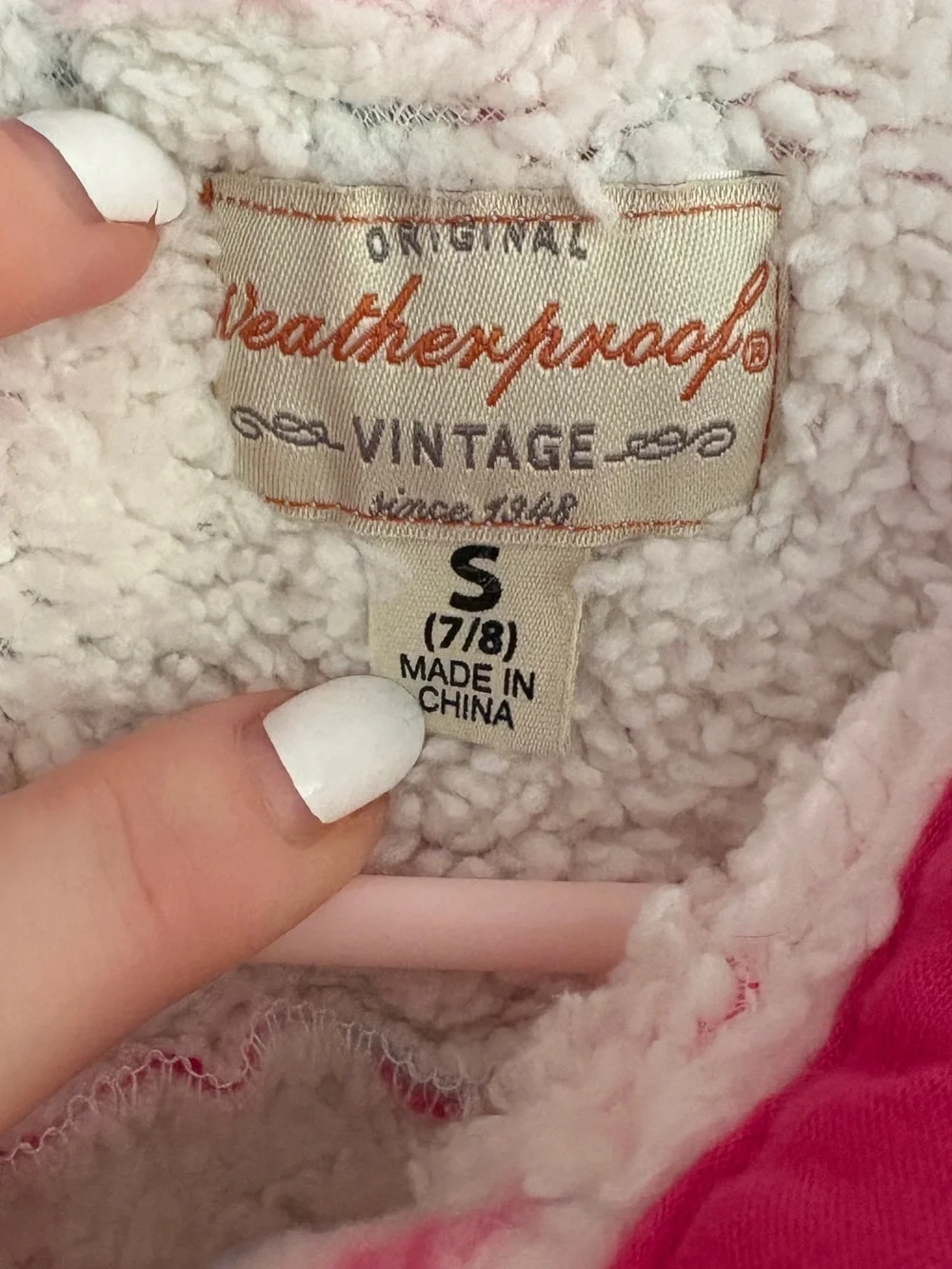 Waterproof vintage cozy pink